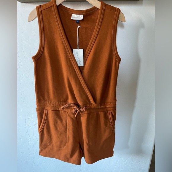 Universal Thread Rust/Bronze Sweater Romper, Drawstring Detail, Size Small•••NWT - Picture 2 of 16
